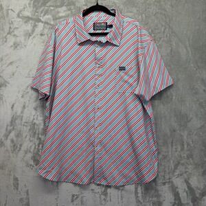 Burlebo Shirt Mens 2XL Performance Teal Red Striped Stars Stripes Candy Cane